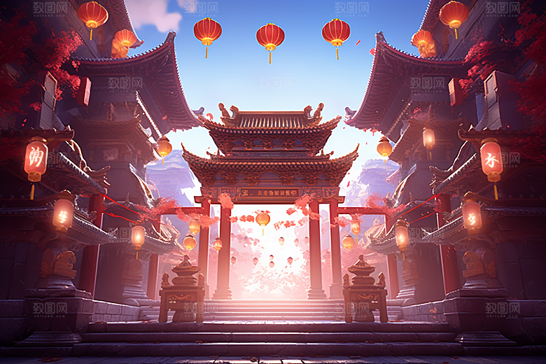 新春开门红开工新年背景