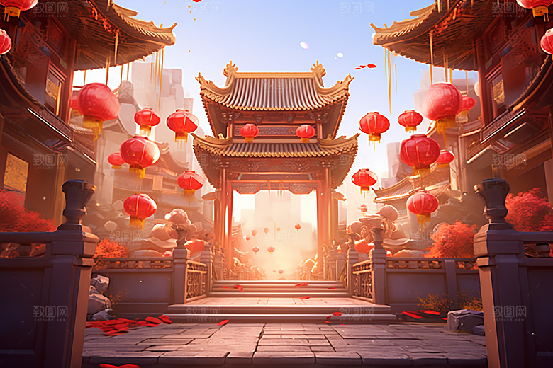 新春开门红开工新年背景