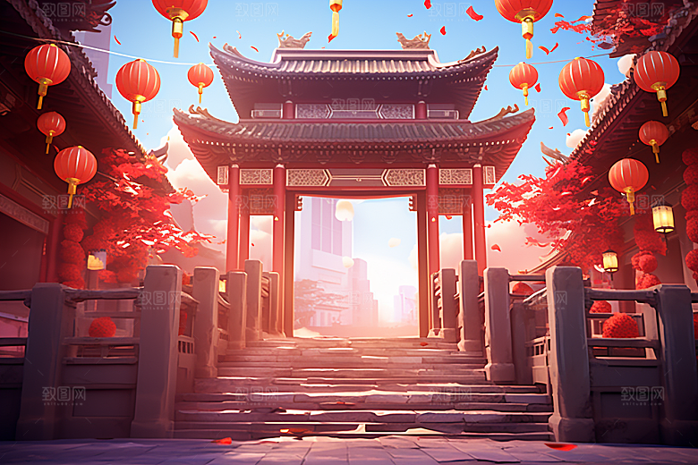 新春开门红开工春节背景