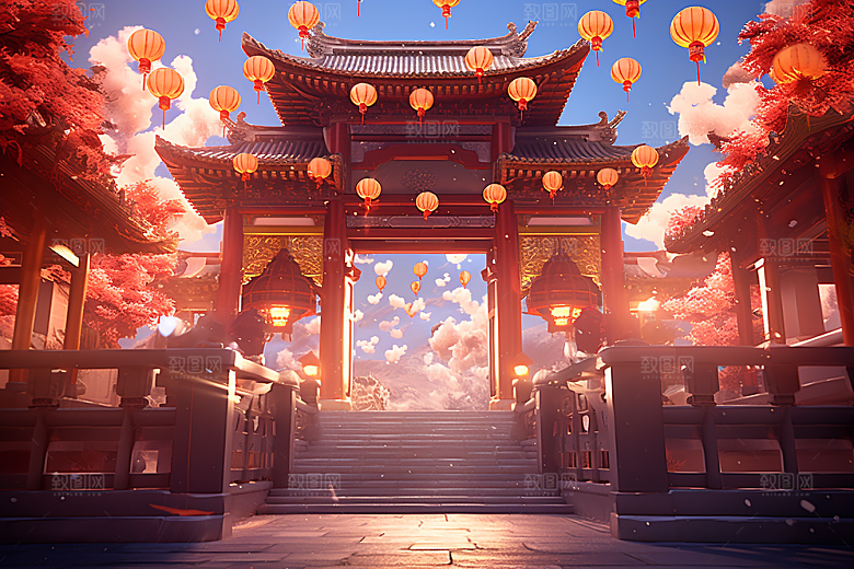 新春开门红喜庆开业大吉背景