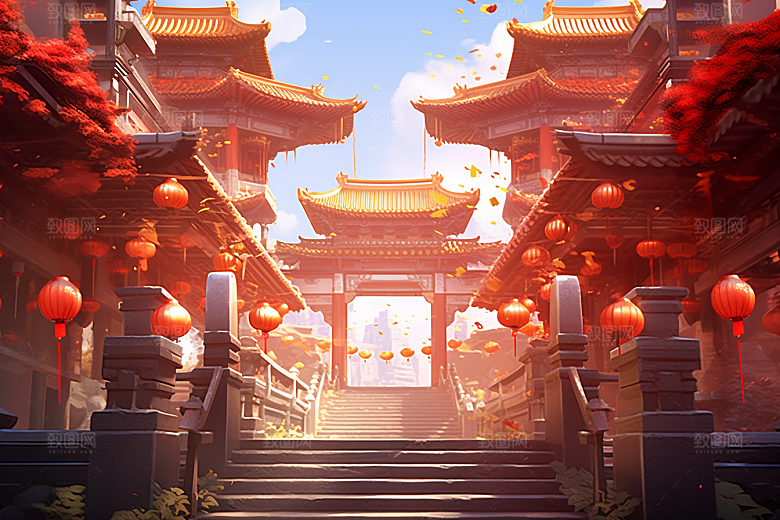 新春开门红节日节庆喜庆背景