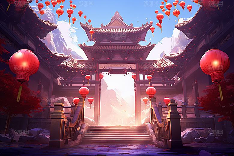 新春开门红开工新年背景