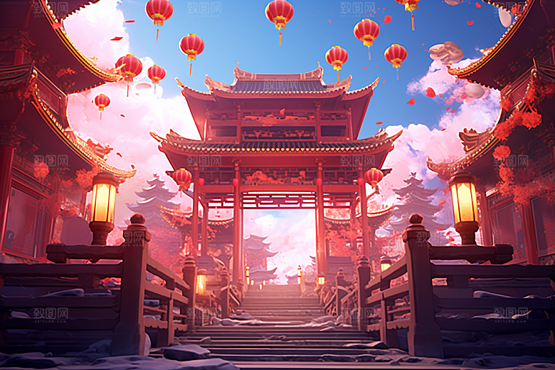 新春开门红开工节日节庆背景