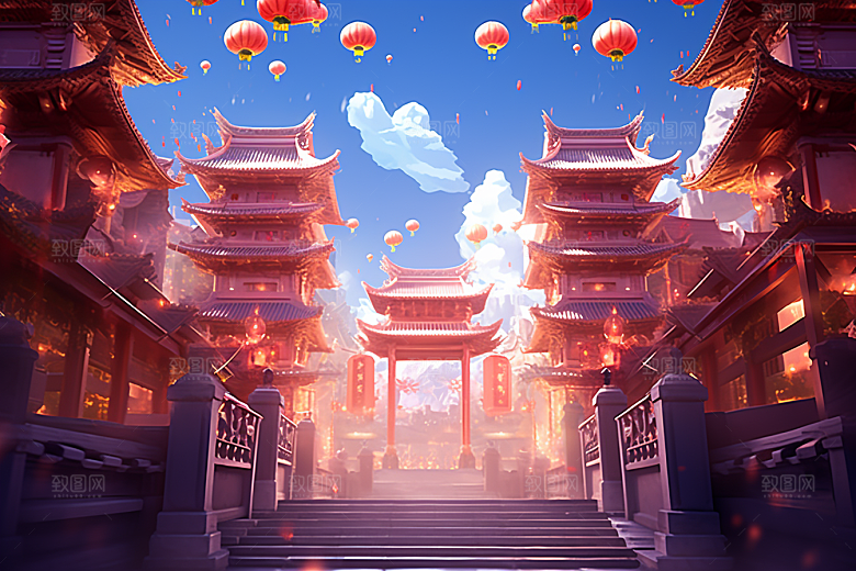 新春开门红活动节日节庆背景