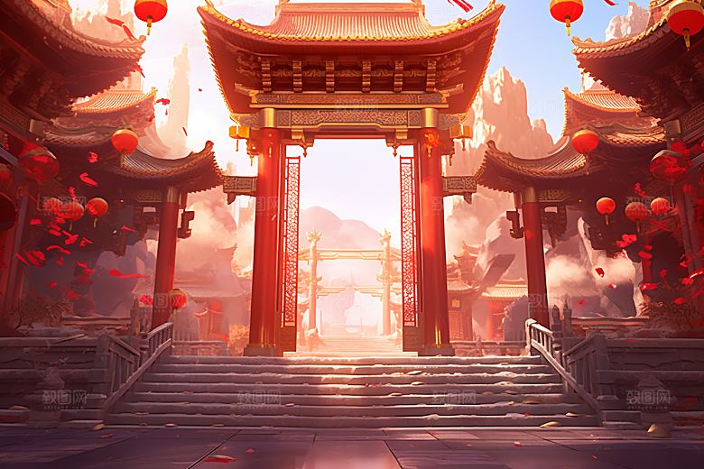 新春开门红新年新年背景