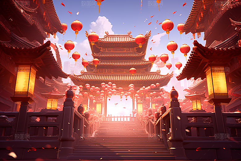 新春开门红春节喜庆背景