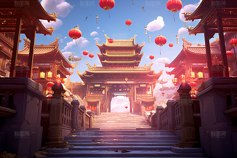 新春开门红新年开业大吉背景