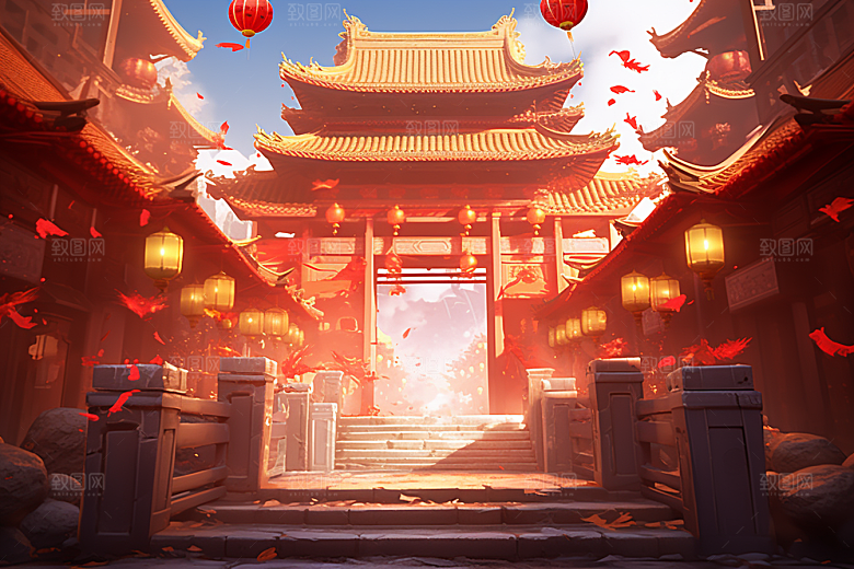 新春开门红新年开业大吉背景