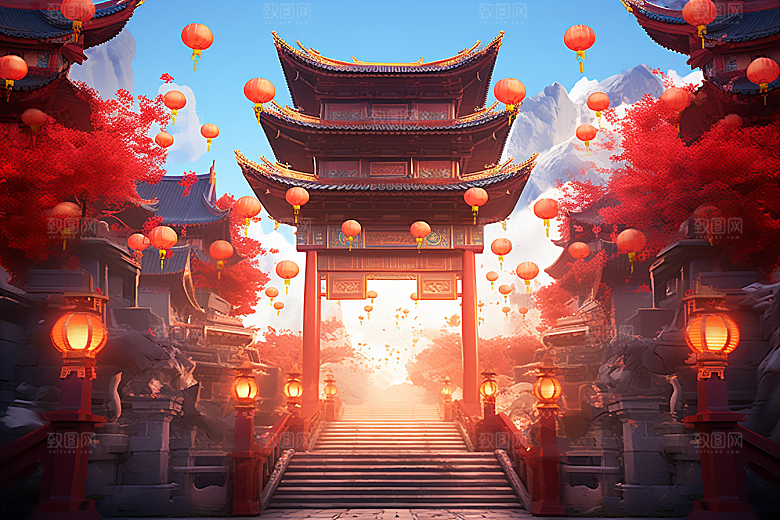 新春开门红活动电商促销背景