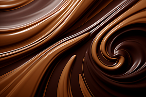 巧克力融化质感丝滑点心背景