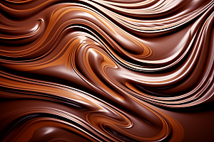 巧克力融化质感顺滑点心背景