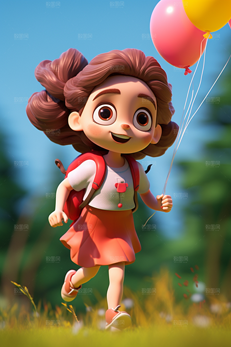 背书包的儿童少年学生素材