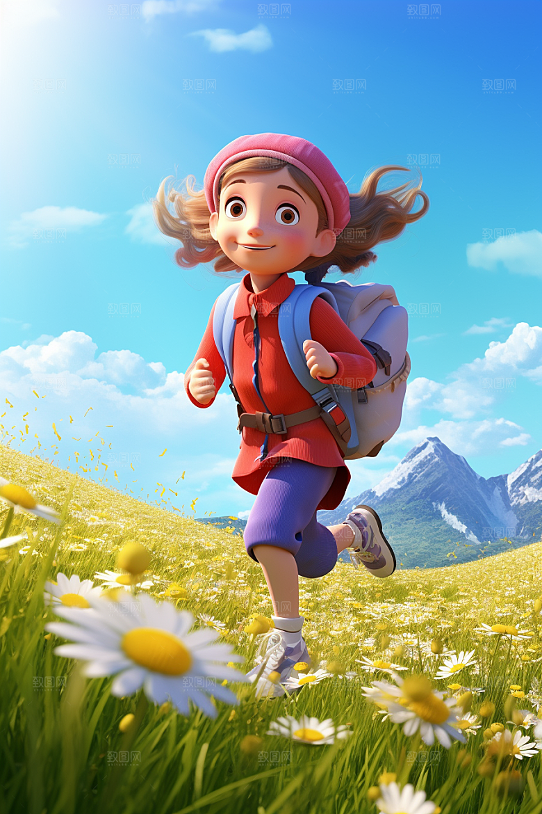 背书包的儿童学生少年素材