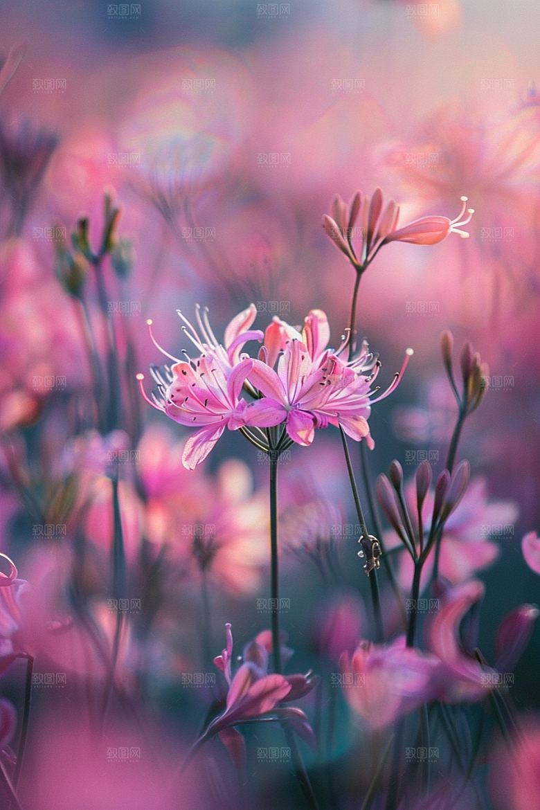 彼岸花优雅花卉摄影图