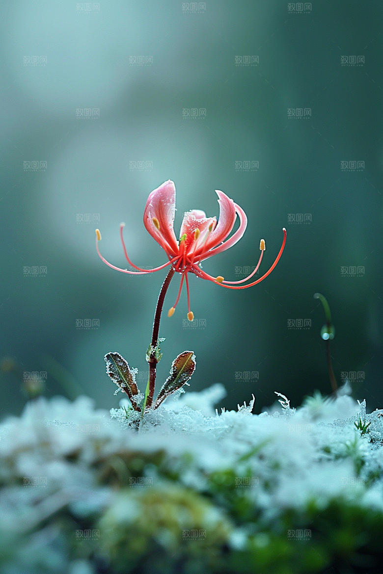 彼岸花草地森林摄影图