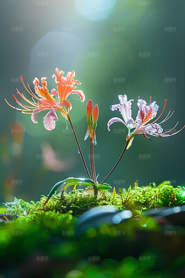 彼岸花花卉森林摄影图