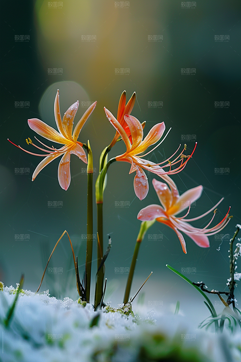 彼岸花花卉幽冥摄影图