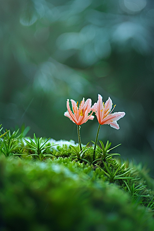 彼岸花森林花卉摄影图