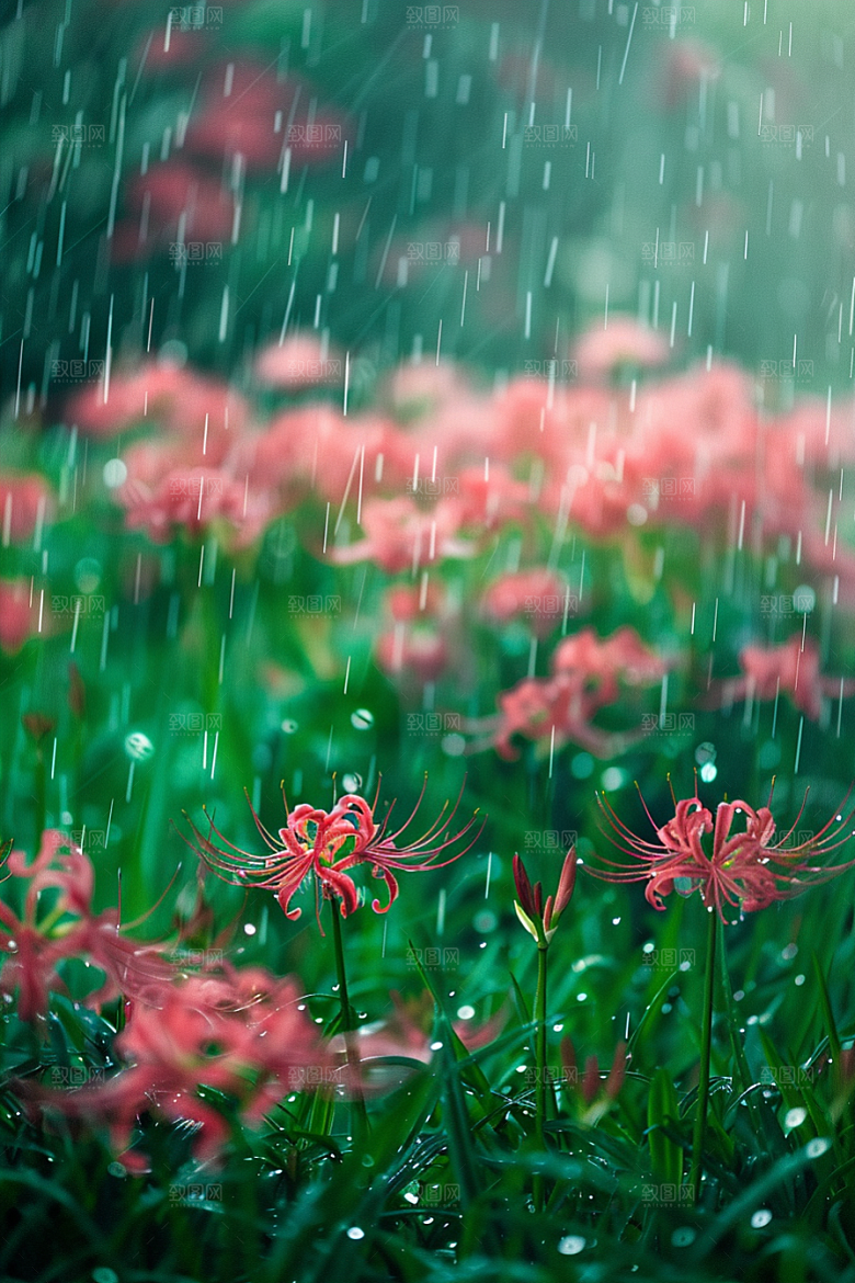 彼岸花曼殊沙华花卉摄影图
