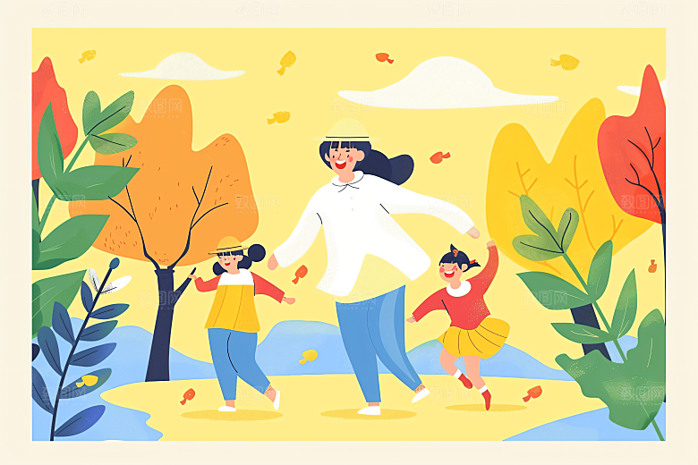 活力青年五四青年节成人礼扁平风插画