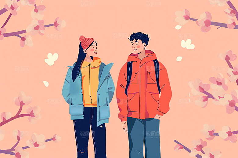 扁平风旅游旅行休闲插画