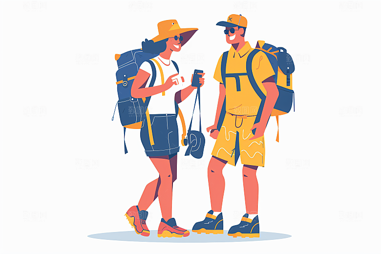 扁平风旅游高清自然插画