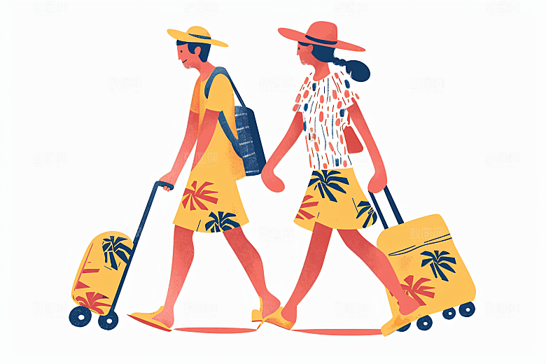 扁平风旅游高清自然插画