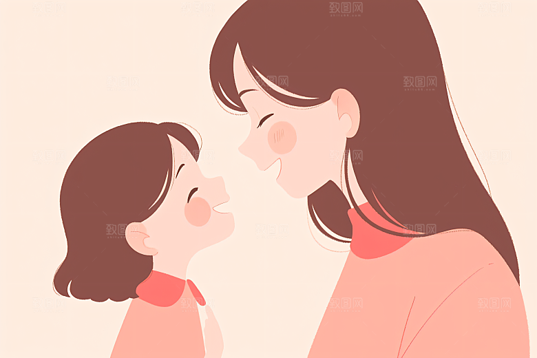 简约母亲节唯美高清插画