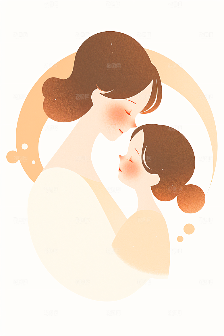 简约母亲节高清平面插画