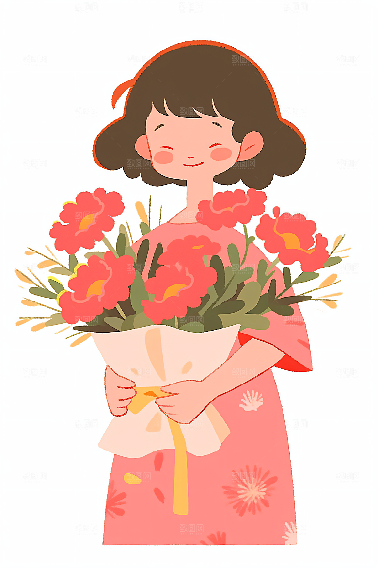 简约母亲节高清平面插画