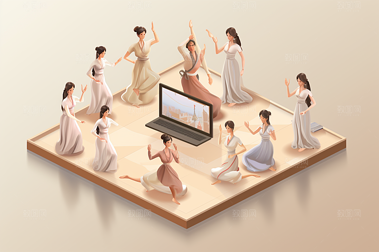 扁平风体育场设计感操场插画