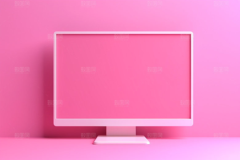 办公桌面和电脑办公桌环境摄影图