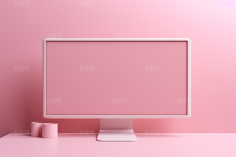 办公桌面和电脑办公桌工作摄影图