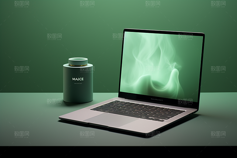 办公桌面和电脑办公室数码产品摄影图