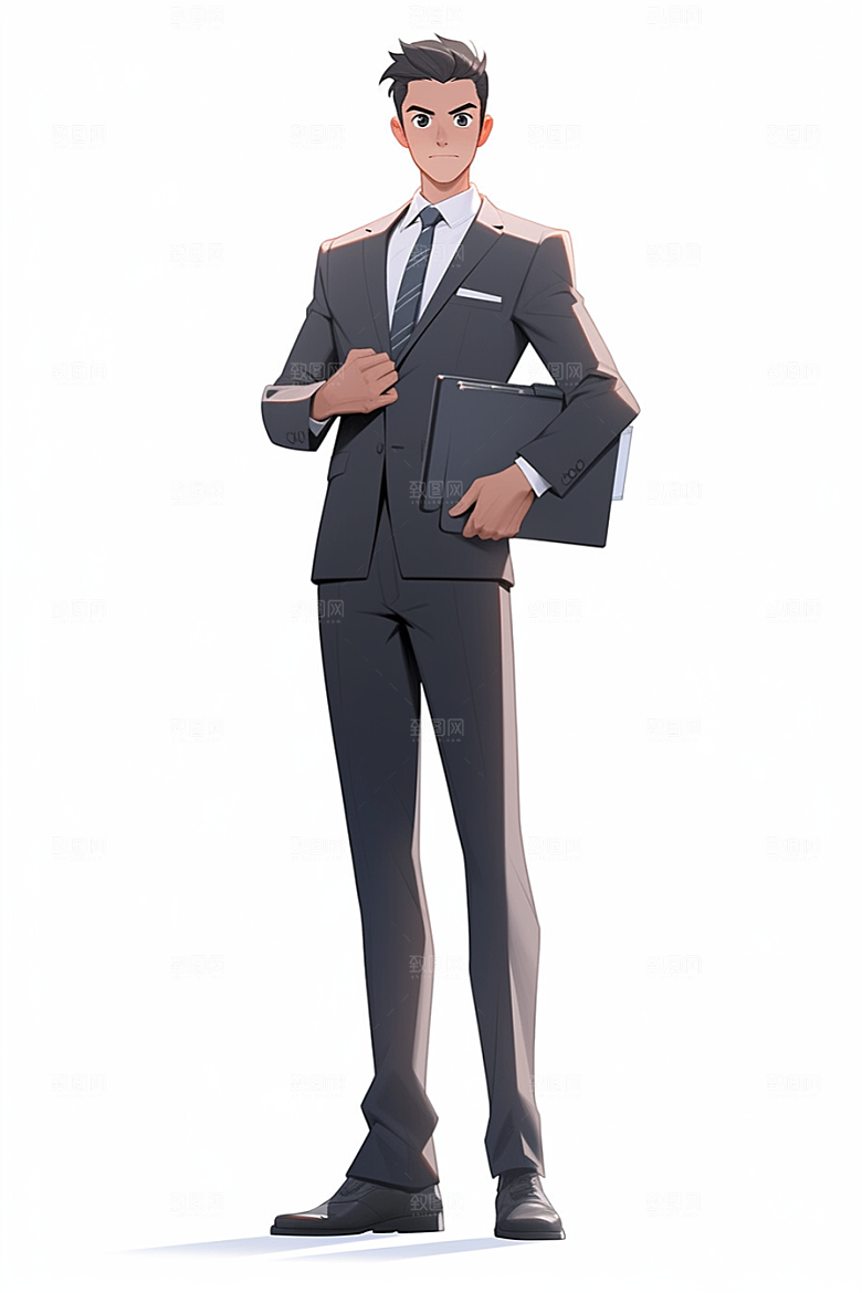 电脑工作人物3D加班模型