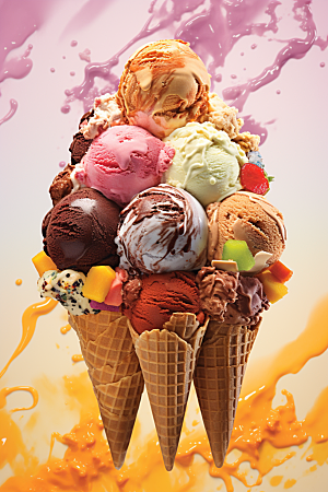 冰淇淋美味甜筒素材