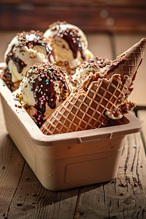 冰淇淋冰沙甜食素材
