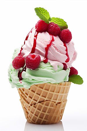 冰淇淋美味消暑素材
