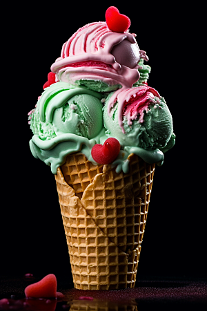 冰淇淋甜食美食素材