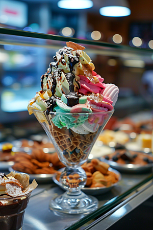 冰淇淋甜品新地素材