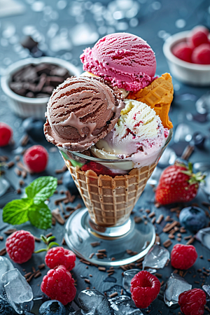 冰淇淋冰沙甜筒素材