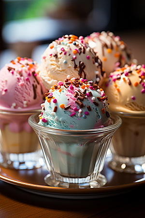 冰淇淋冰沙清凉素材