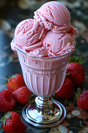 冰淇淋美食消暑素材