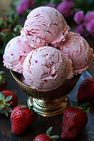 冰淇淋甜品冰沙素材