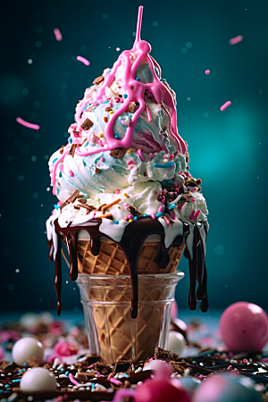 冰淇淋甜食美味素材