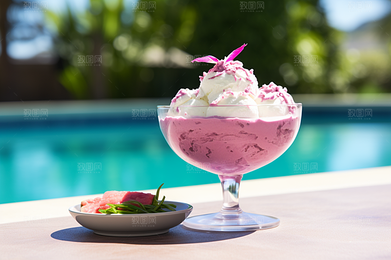 冰淇淋甜品芭菲素材