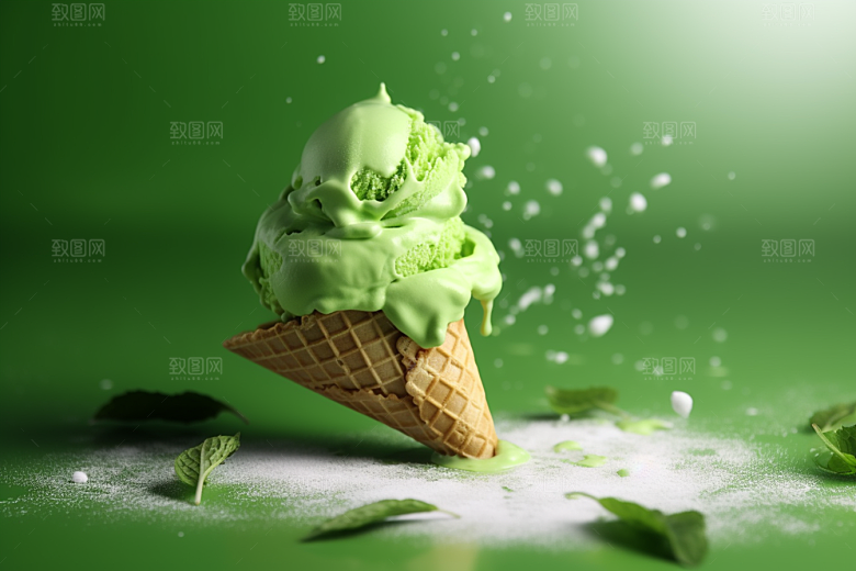 冰淇淋甜筒夏天素材
