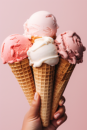 冰淇淋美食冰沙素材