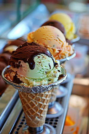 冰淇淋夏天蛋筒素材