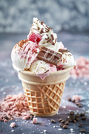 冰淇淋芭菲美食素材